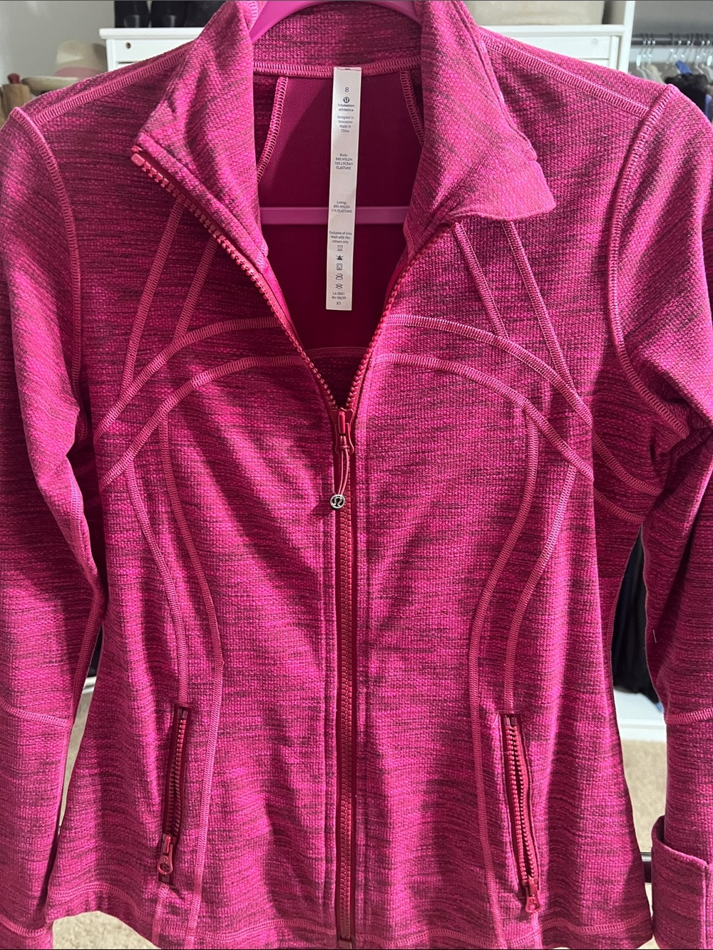 lululemon athletica Women's Hot Pink Full-Zip Utility Jacket